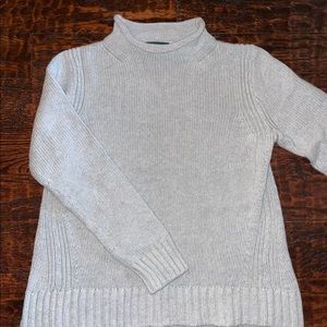 J Crew gray roll crewneck sweater